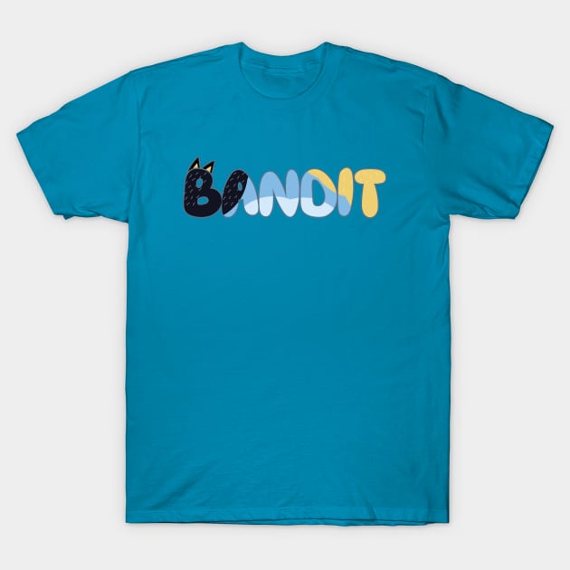 Bandit Bluey and Bingo’s Dads T-Shirt by KOMIKRUKII